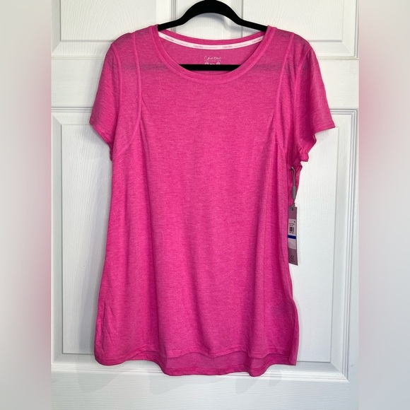 NWT Calvin Klein Women’s Pink short sleeved Tee - Size XL - Picture 1 of 7